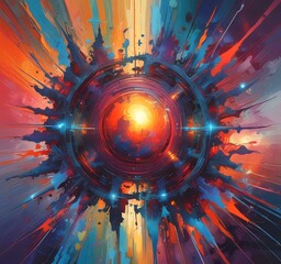 Poster - Illustration of abstract world.