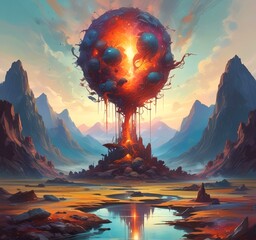 Poster - Illustration of abstract world.
