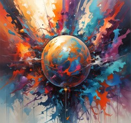 Poster - Illustration of abstract world.