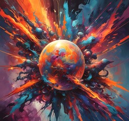 Poster - Illustration of abstract world.
