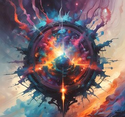 Poster - Illustration of abstract world.
