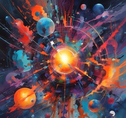Poster - Illustration of abstract world.