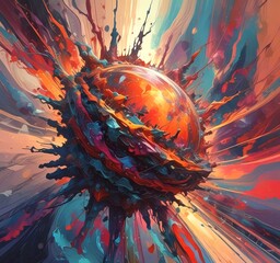Poster - Illustration of abstract world.
