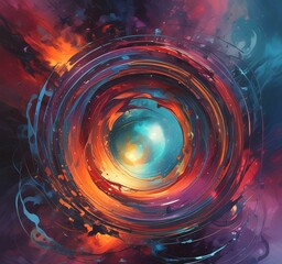 Poster - Illustration of abstract world.