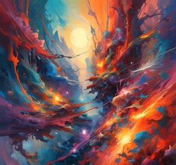 Poster - Illustration of abstract world.