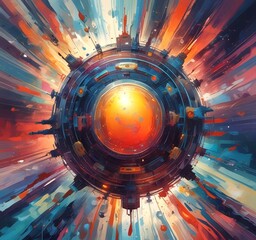 Poster - Illustration of abstract world.