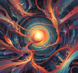 Poster - Illustration of abstract world.