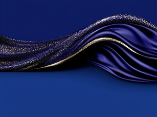 Poster - In a dark setting, a horizontal wave of purple light shimmers