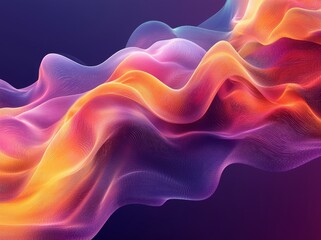 Poster - A dark backdrop featuring a colorful horizontal light wave