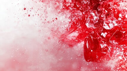 Wall Mural - on a red blurred transparent gradient background, there is a transparent gritty sand noise overlay, 