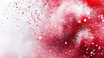 Wall Mural - transparent gritty sand noise is overlaid on a red blurred transparent gradient background, with a p