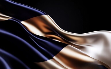 Poster - A pattern of horizontal lines with a white light at the center, surrounded by gold, silver, and purple