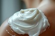 © Shaila - Body care concept. Lady applying moisturizing cream on shoulder, caring for smooth skin in bathroom interior. Skincare and pampering concept, Generative AI