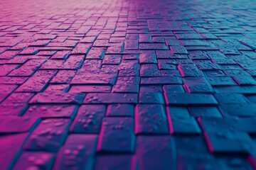 Poster - A radiant magenta, cyan, and orange neon grid with glowing intersections is set against a sleek black background to create a retro-futuristic theme