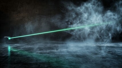 Poster - Initiating green space warp. A backdrop of rapid, streaking lights. Speed lines and streaks hurtling into a luminous tunnel