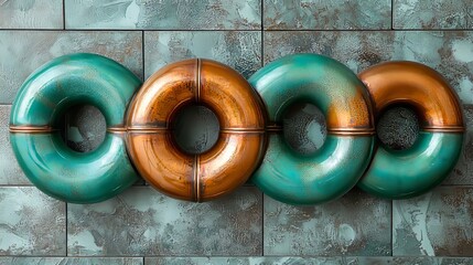 Wall Mural - a background of horizontal striped lines with an abstract ribbed glass texture, exhibiting fluted an