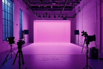 Poster - A vacant purple studio space is used to highlight various products