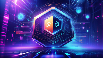 cloud technology with binary code background