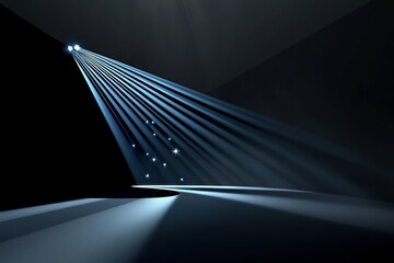 Poster - Blue horizontal lens flares pack. Laser beams, horizontal light rays. Beautiful light flares. Glowing streaks on dark background. Collection effect light blue line png