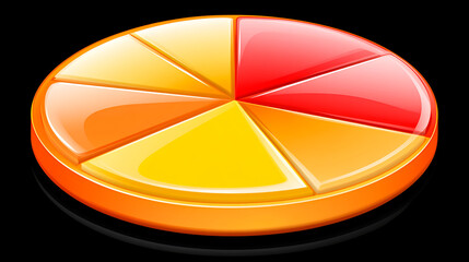 Poster - Colorful pie chart visualization digital design infographic studio close-up business insights