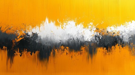 Poster - Fluid motion of bright yellow and white streaks against a high-tech abstract backdrop