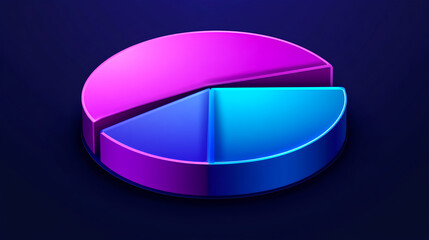 Poster - Dynamic pie chart visualization digital space infographic design modern environment aerial view data representation
