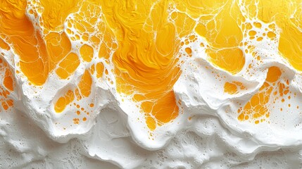 Poster - Yellow and white streaks flow dynamically against a futuristic abstract backdrop