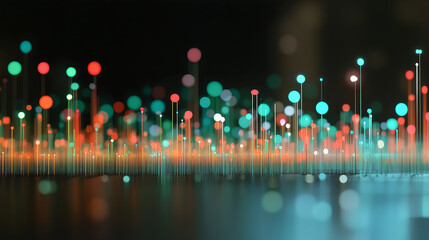 Poster - Visualizing data patterns digital art abstract design modern technology close-up futuristic concept