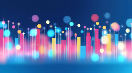 Poster - Dynamic colorful data visualization display modern digital environment abstract graphic design concept