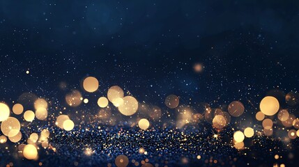 Wall Mural - an abstract night sky filled with glowing stars and bokeh lights serves as the background