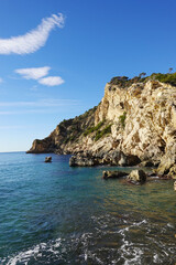 Wall Mural - The panorama of Finestrat beach in Benidorm, Spain