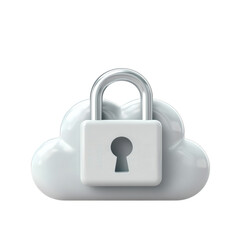 Poster - copper lock protects files stored in folders, cloud data storage security concept