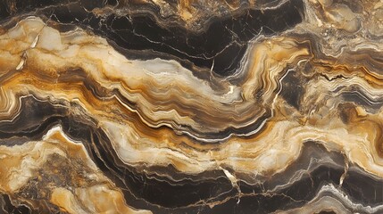 Poster - Breathtaking and Detailed Rendering of Mesmerizing Geological Formations with Warm Earthy Tones and Intricate Textural Patterns Showcasing the Beauty and Complexity of Nature s