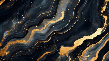 Fototapete - Captivating abstract background with mesmerizing textures dynamic flowing patterns and shimmering metallic tones that evoke a cosmic celestial atmosphere  Ideal for digital art editorial design