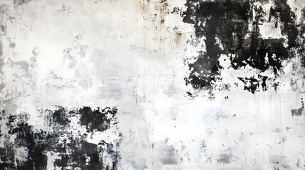 Leinwandbilder - Captivating abstract black and white painting with expressive brush strokes fluid textures and a dramatic moody atmosphere  This contemporary