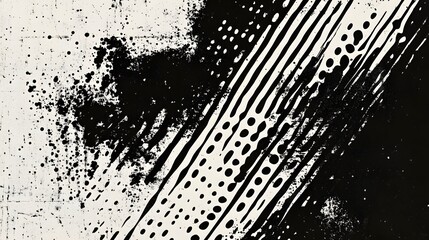 Poster - Captivating abstract fluid ink splash texture in black and white featuring dynamic expressive and visually striking patterns on a modern minimalist background  This bold