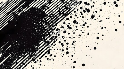 Poster - Captivating abstract geometric shapes and patterns with contrasting monochrome tones create a dynamic modern and sophisticated visual composition