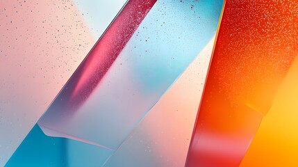Poster - Captivating Abstraction Vibrant Geometrical Patterns Converge in Digital Harmony Creating a Mesmerizing and Visionary Composition that Transcends the Boundaries of Reality