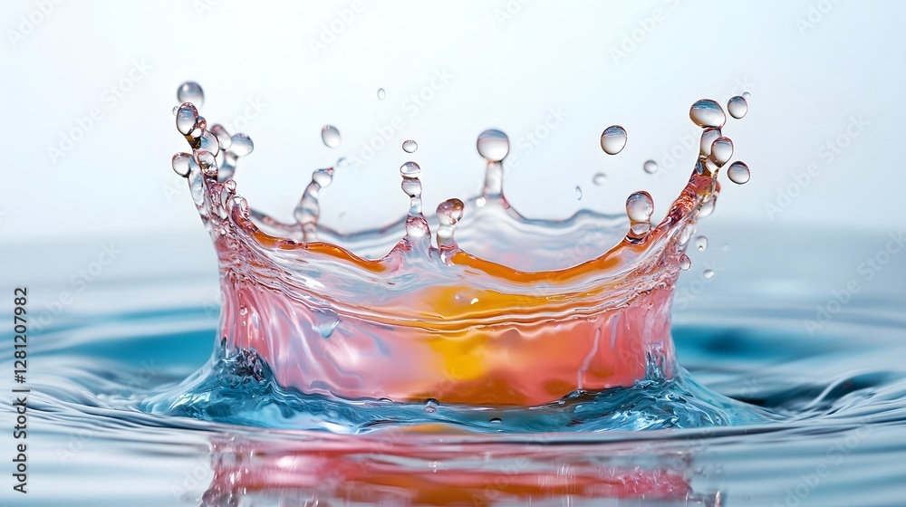 Captivating image showcasing a dynamic and vibrant splash of colorful ...