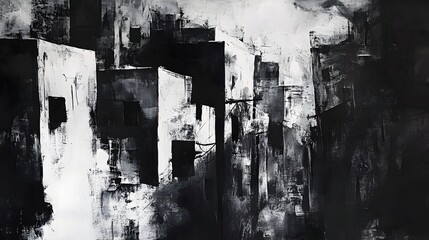 Aufkleber - Captivating Monochromatic City   An Ethereal Surreal Architectural Landscape