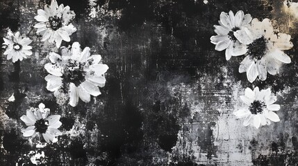 Leinwandbilder - Captivating Monochrome Floral Artwork   Mysterious and Moody Botanical Photography with Intricate Textural Details