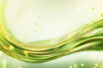 Aufkleber - Bright green lights illuminate a vibrant abstractly designed background