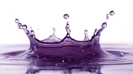 Fototapete - Captivating Violet Splash   Dynamic Liquid Art with Mesmerizing Flow and Vibrant Hues  This abstract image showcases a dramatic splash of purple toned liquid