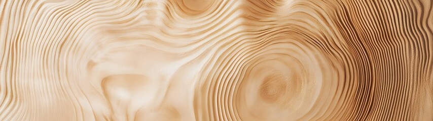 Poster - Closeup of a natural wood texture with intricate grain patterns and abstract swirling lines  The warm brown tones and organic shapes create a minimalist rustic