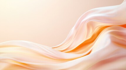 Poster - abstract composition with smooth fluid lines and curves evoking sense of flow and movement against neutral background
