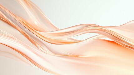 Poster - abstract composition with smooth fluid lines and curves evoking sense of flow and movement against neutral background