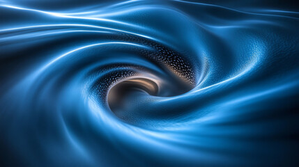 Poster - A mesmerizing swirl of deep blue hues, creating an illusion of motion and depth, evoking a sense of mystery and tranquility