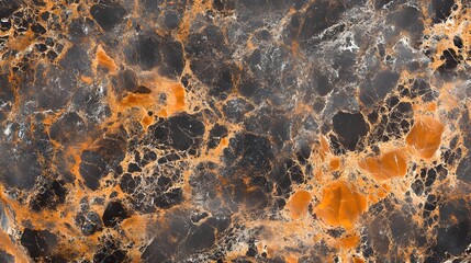 Poster - Detailed Textural Backdrop of Natural Weathered Marble or Granite Stone Surface with Intricate Patterns Unique Veining and a Moody Dramatic Color Palette  This Premium Elegant