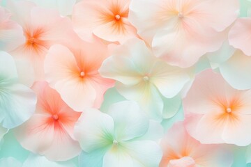 Poster - delicate floral patterns on soft pastel background provide inviting and serene atmosphere