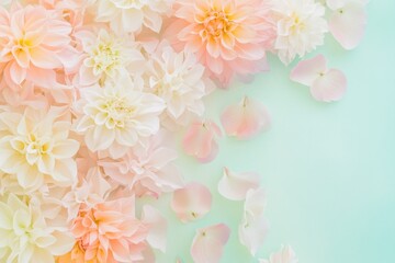 Poster - delicate floral patterns on soft pastel background provide inviting and serene atmosphere